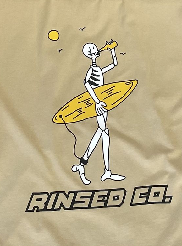 Rinsed Skeleton Tee Sand