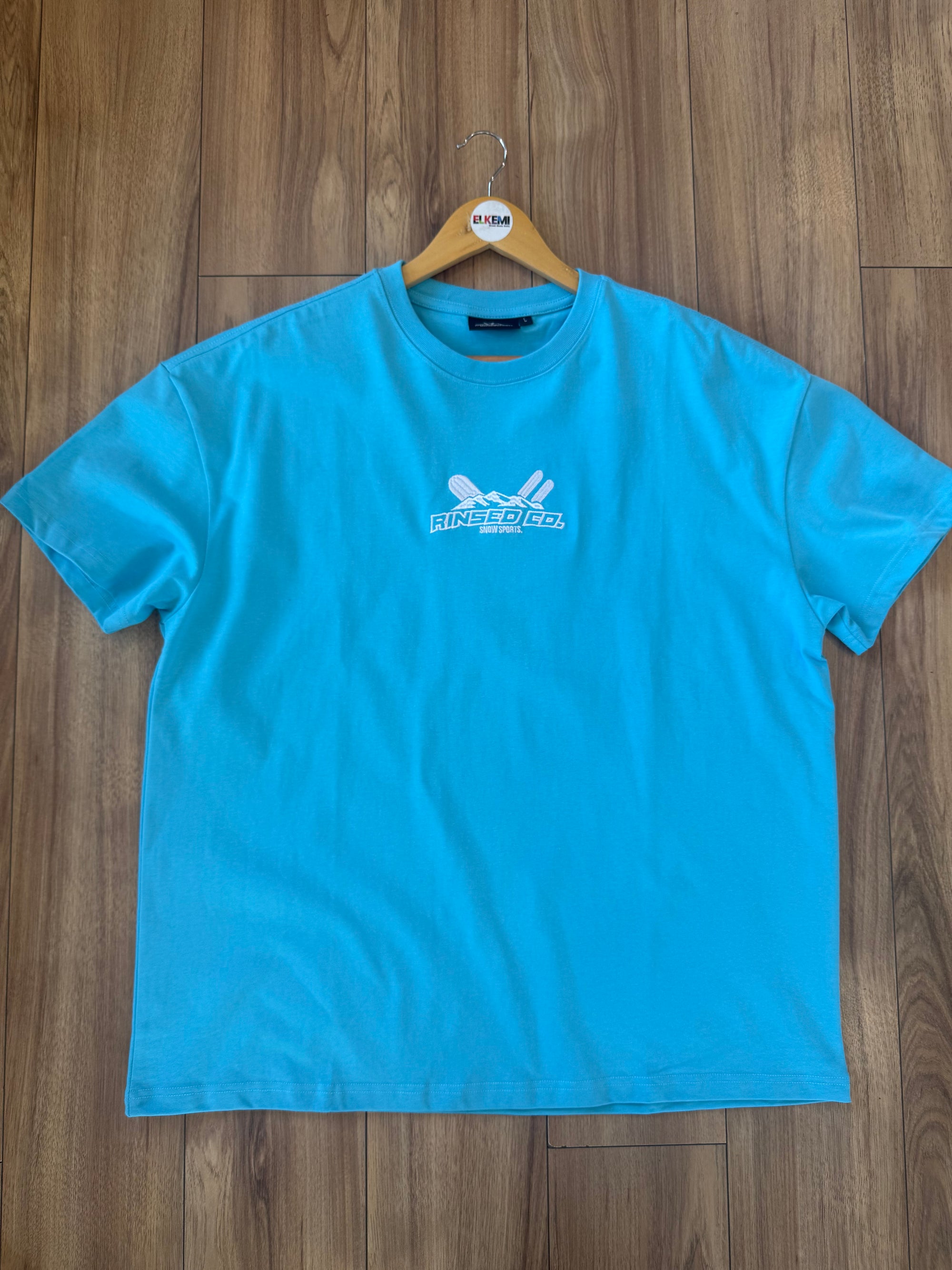 Baby blue heavy box tee
