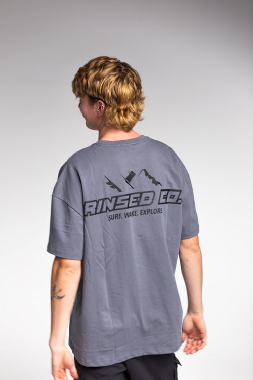 Stone grey heavy box tee