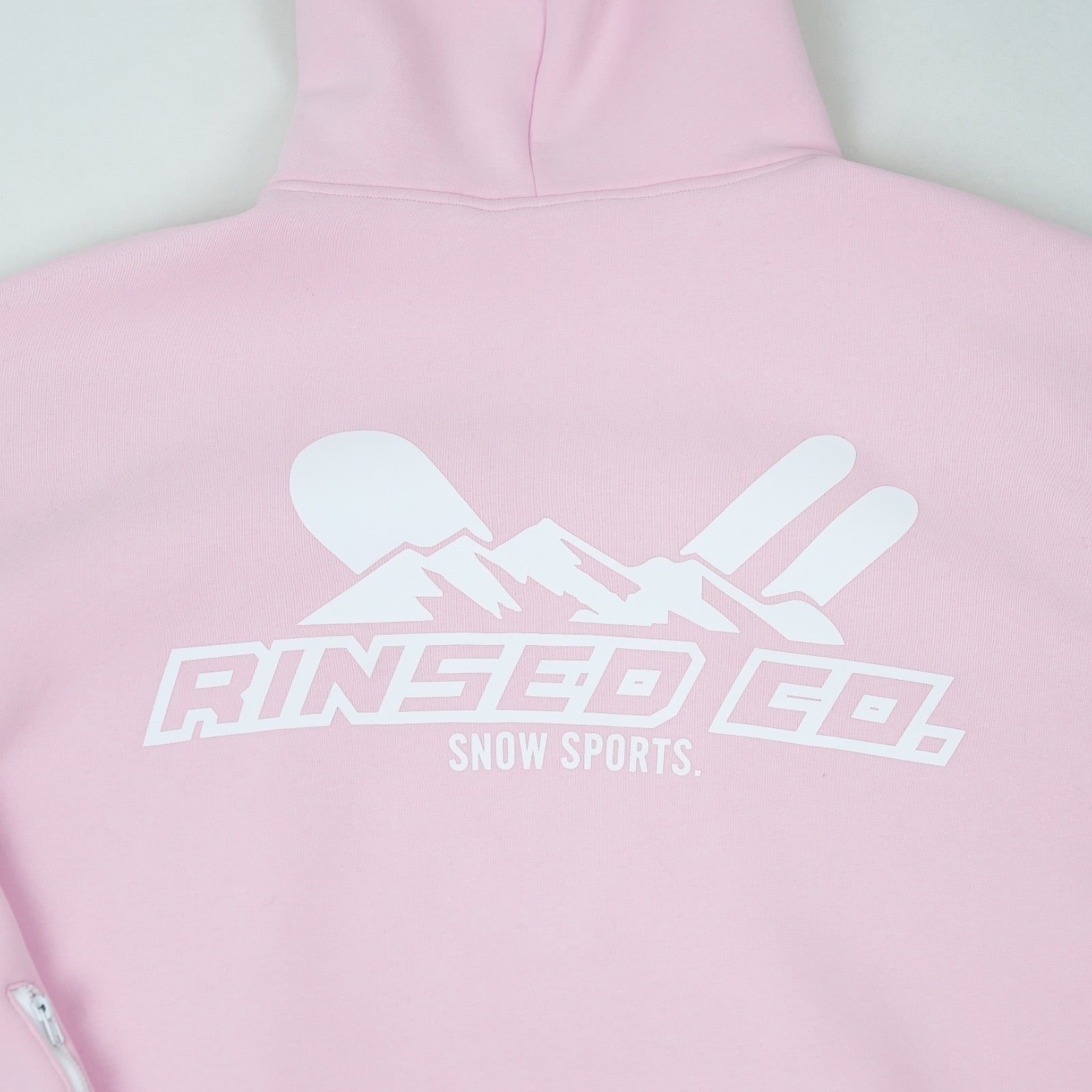 baby pink dwr water resistant ultimate snow hoodie