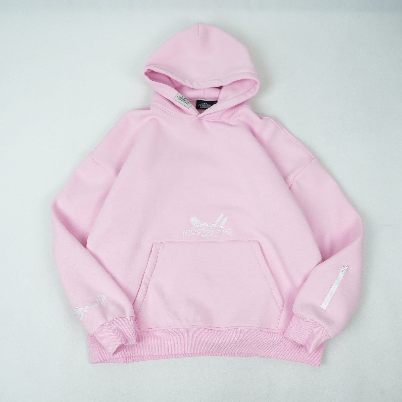 baby pink dwr water resistant ultimate snow hoodie