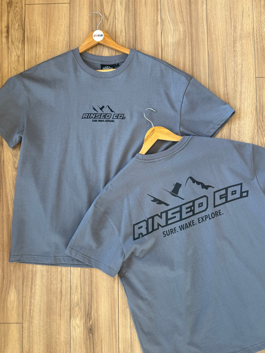 Stone grey heavy box tee