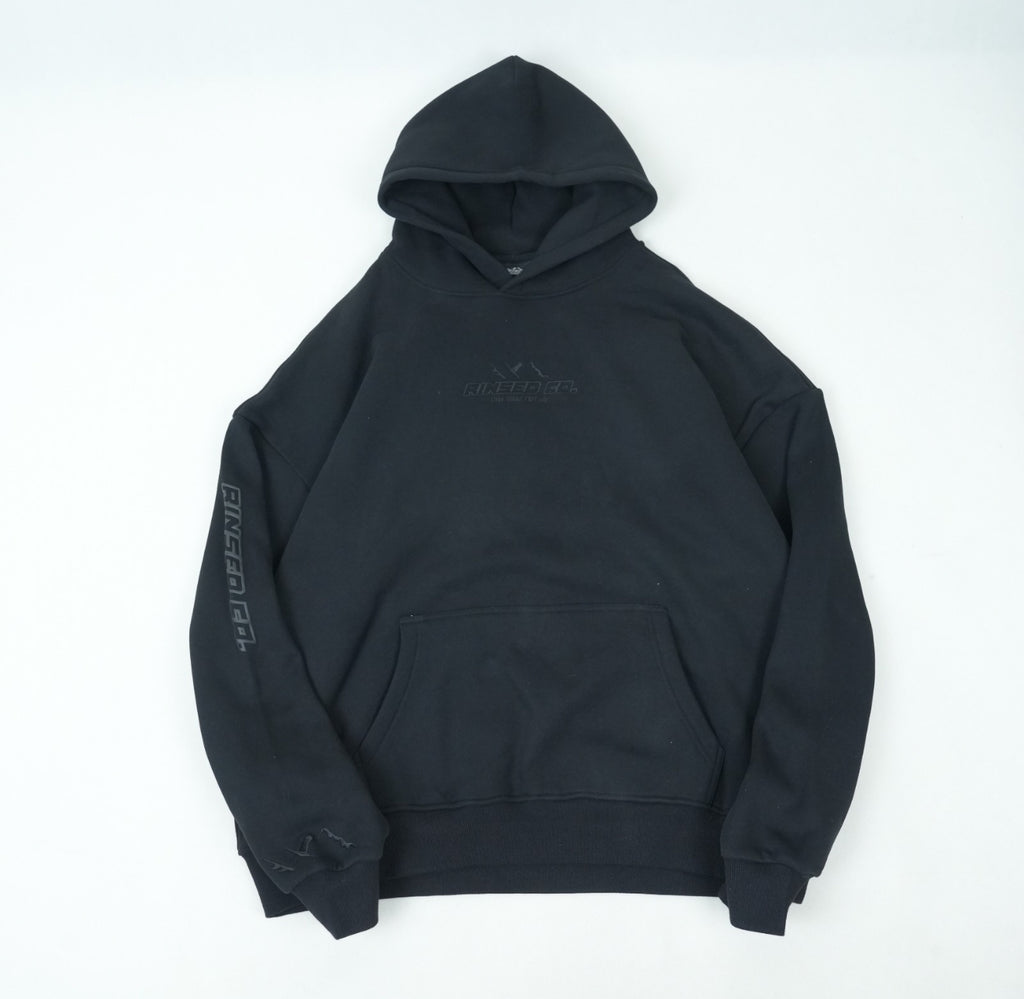 triple black rinsed reppin classic hoodie