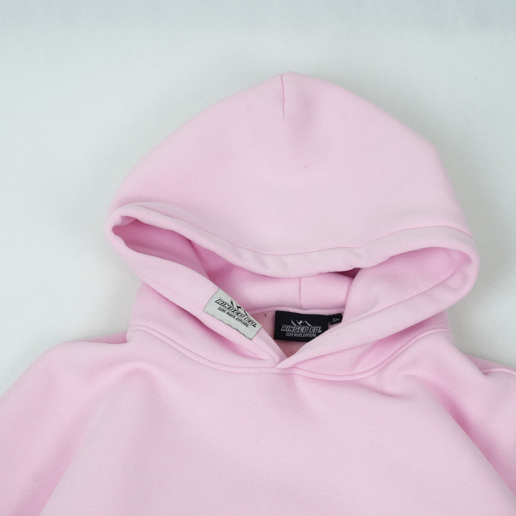 baby pink dwr water resistant ultimate snow hoodie