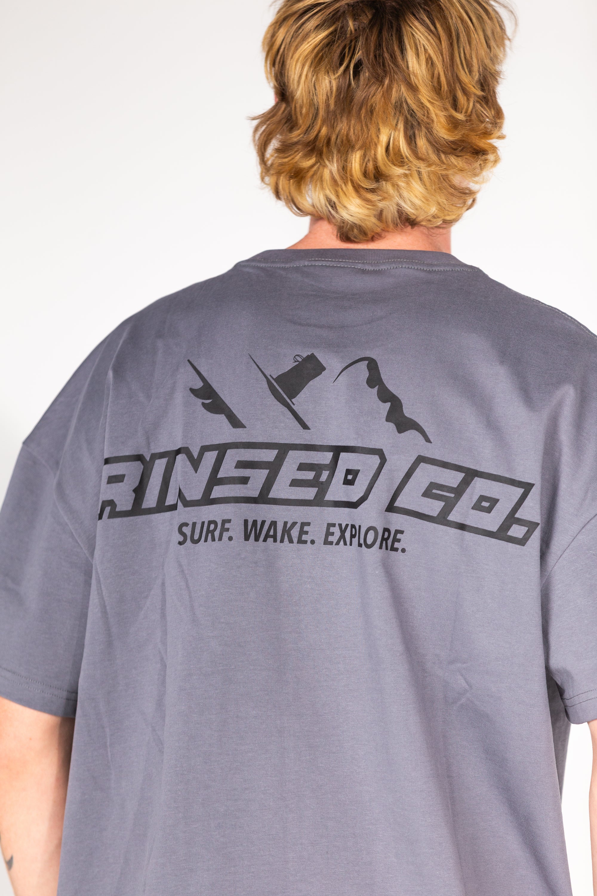 Stone grey heavy box tee