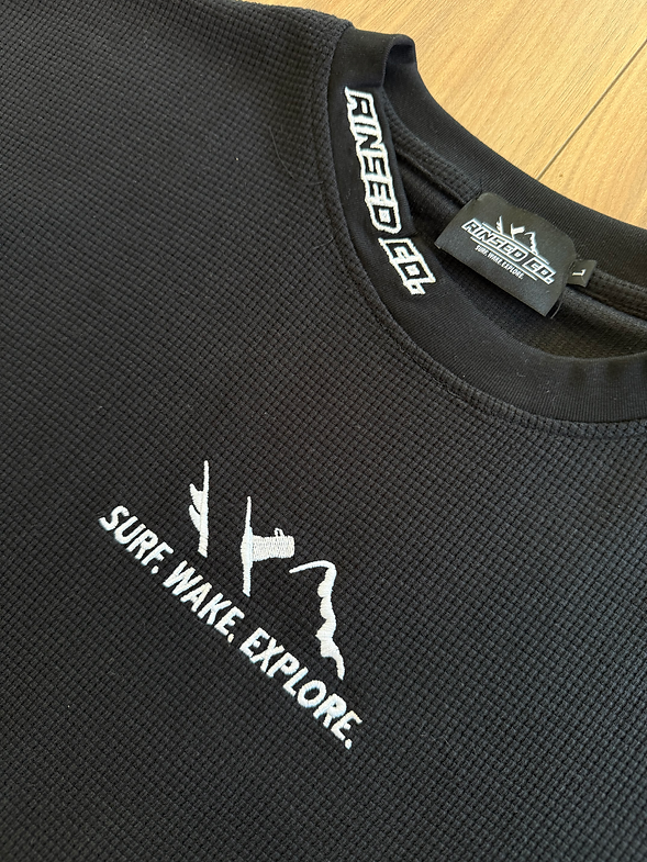 Waffle Print Heavy Rinsed Tees