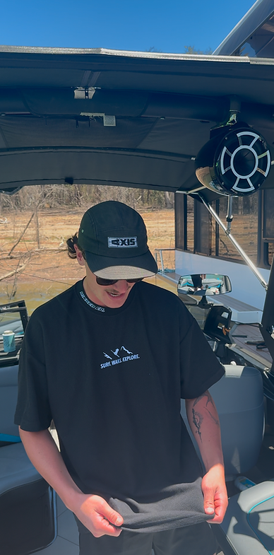 Waffle Print Heavy Rinsed Tees