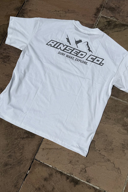 Pearl white oversized box tee