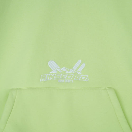 lime green dwr water resistant ultimate snow hoodie