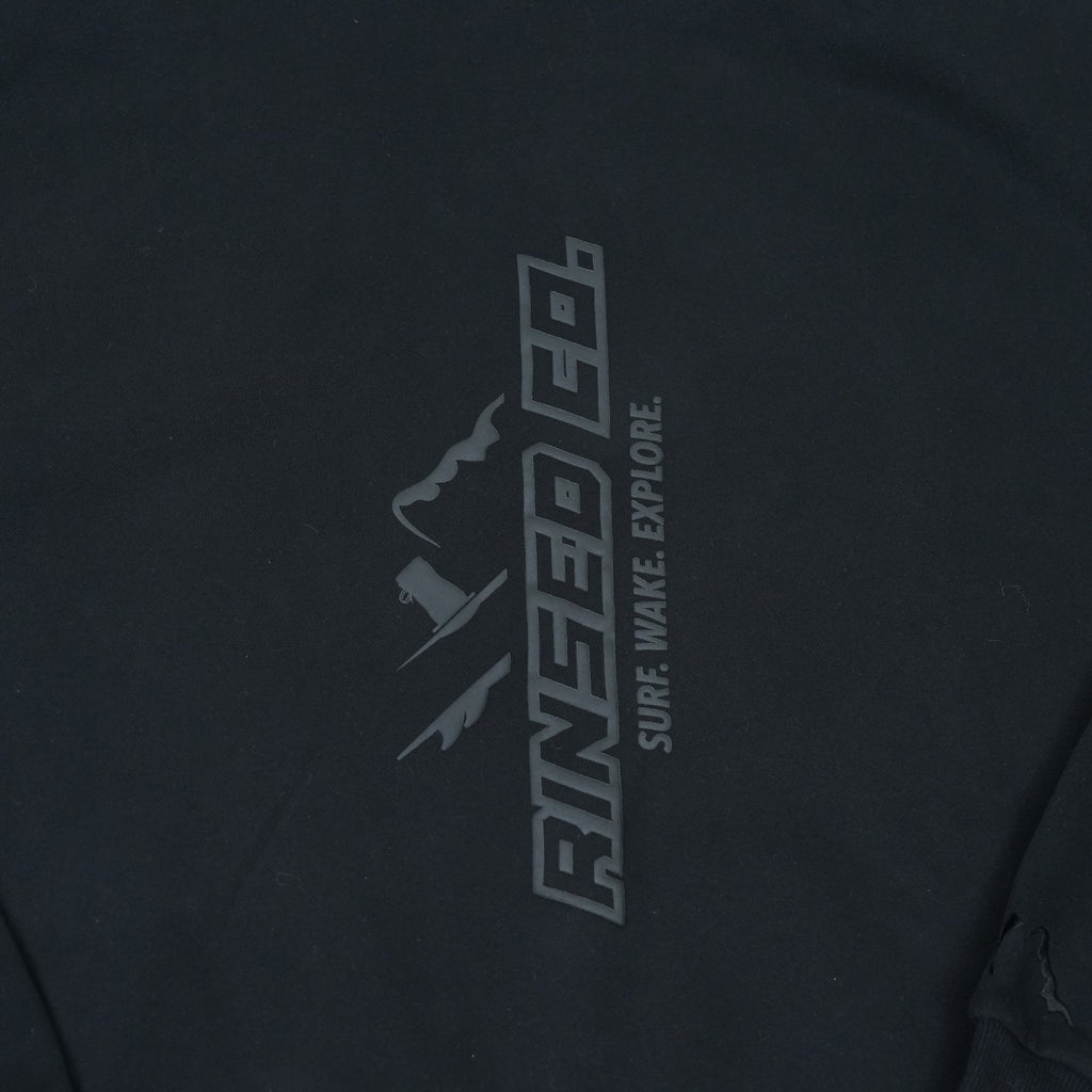 triple black rinsed reppin classic hoodie