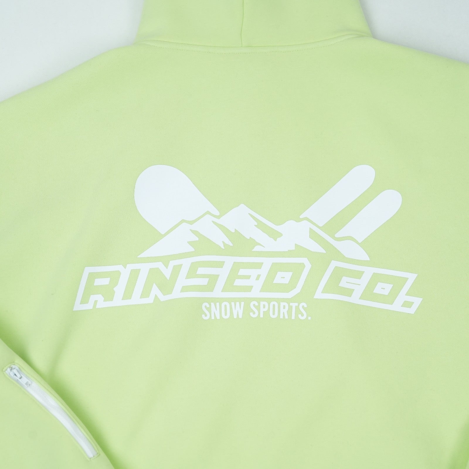 lime green dwr water resistant ultimate snow hoodie