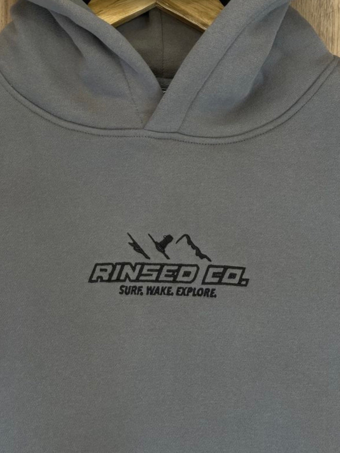 slate grey rinsed reppin classic hoodie