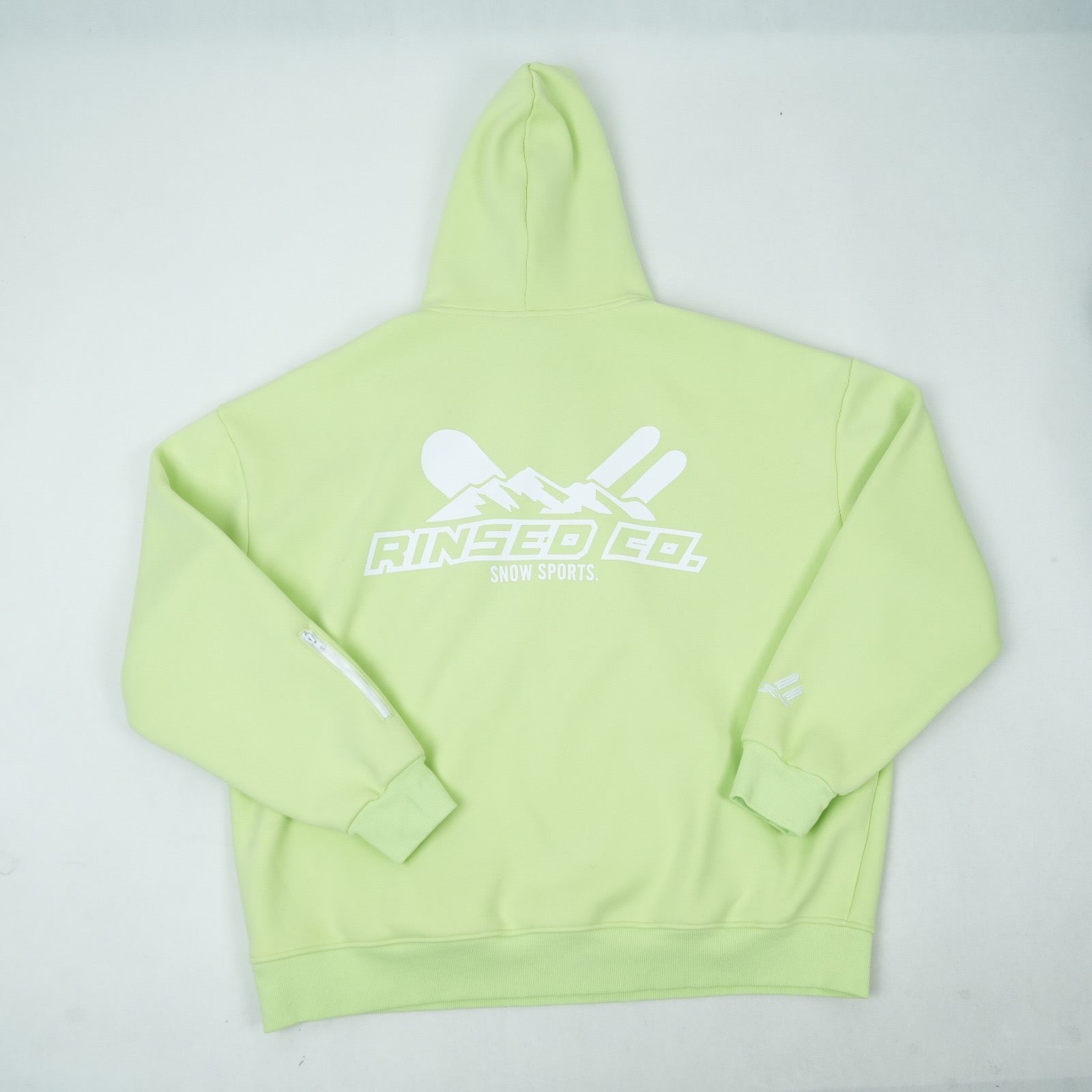 lime green dwr water resistant ultimate snow hoodie