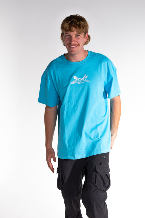 Baby blue heavy box tee