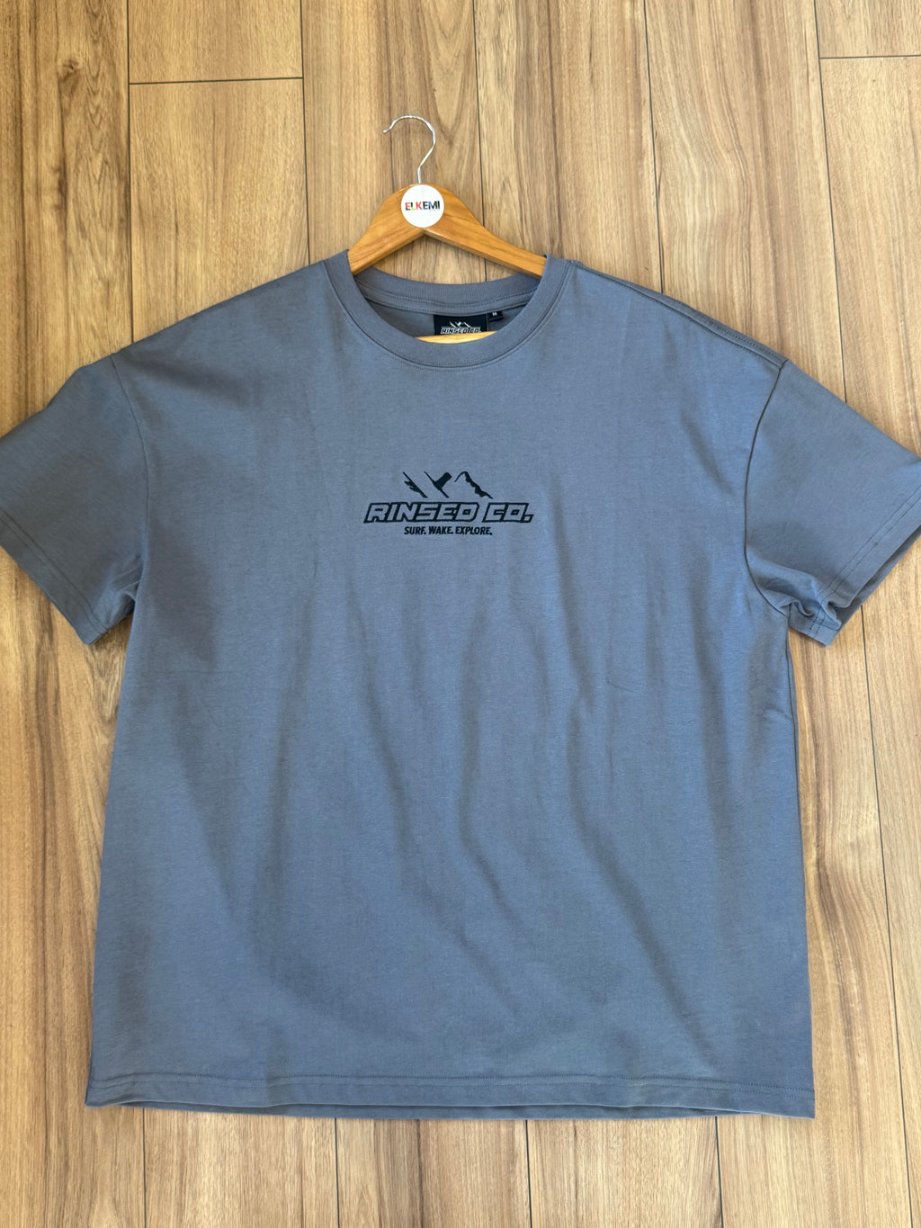 Stone grey heavy box tee
