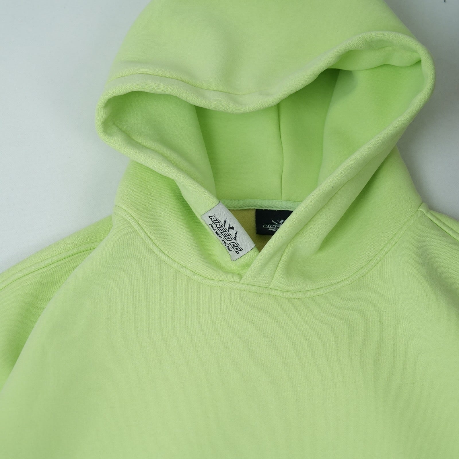 lime green dwr water resistant ultimate snow hoodie