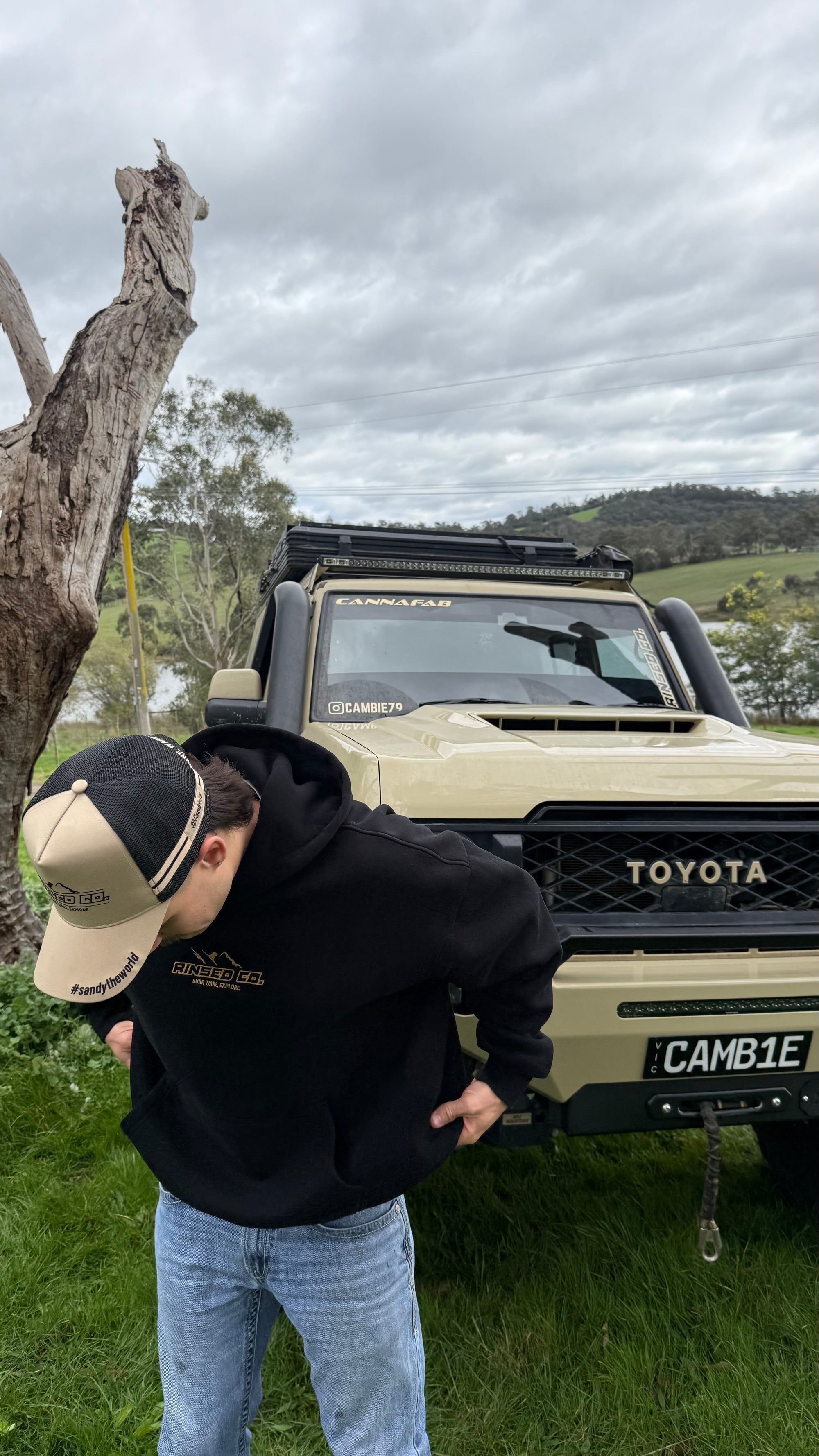 Cambie x Rinsed sandy the world CTC Trucker