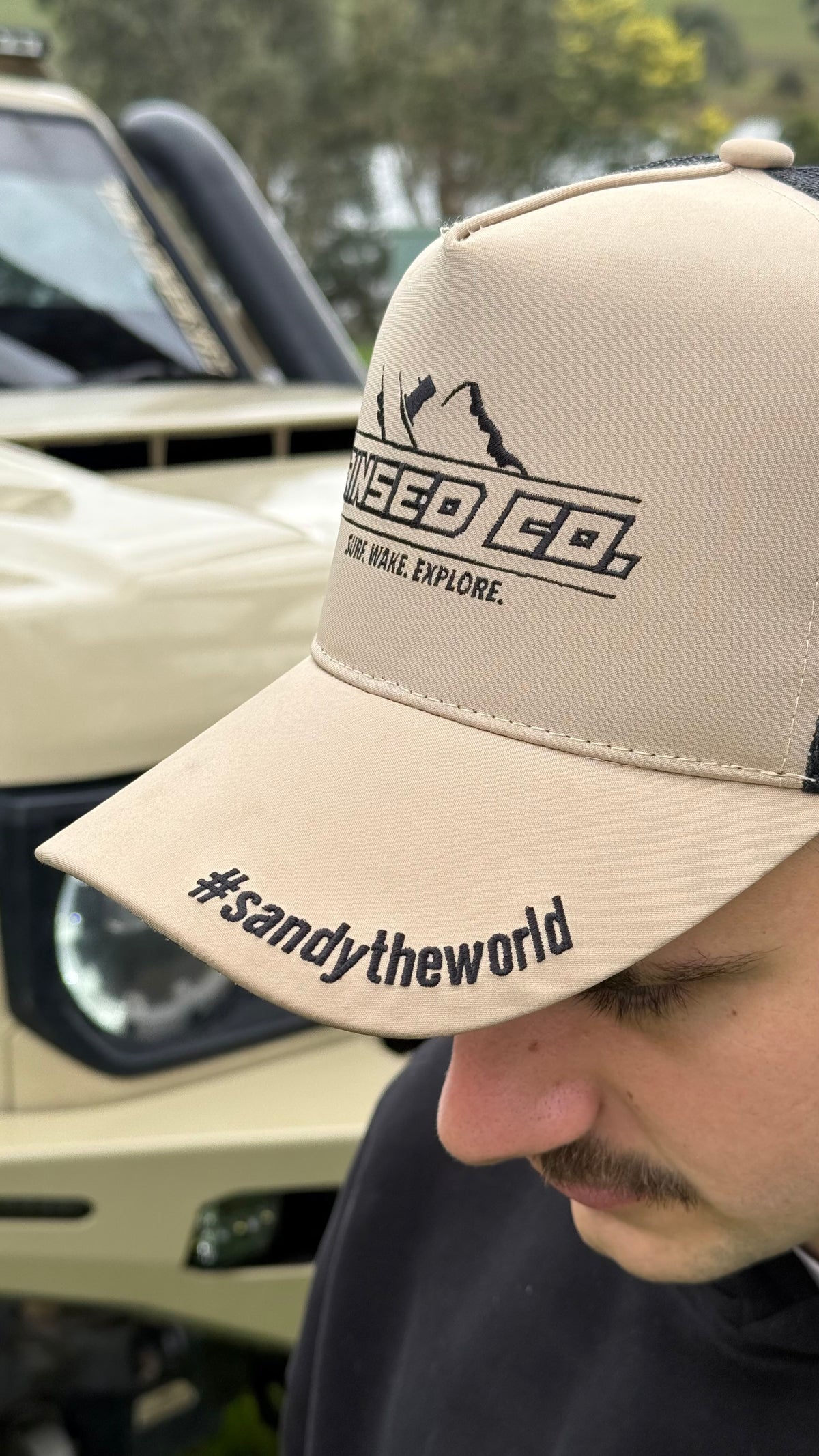 Cambie x Rinsed sandy the world CTC Trucker